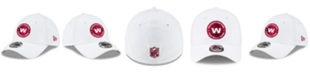 New Era Men's White Washington Football Team Circle Essential 39THIRTY Flex Hat